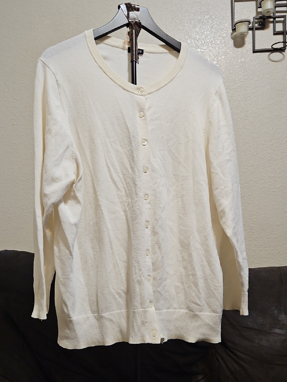 torrid Cream Button-Front Lightweight Cardigan